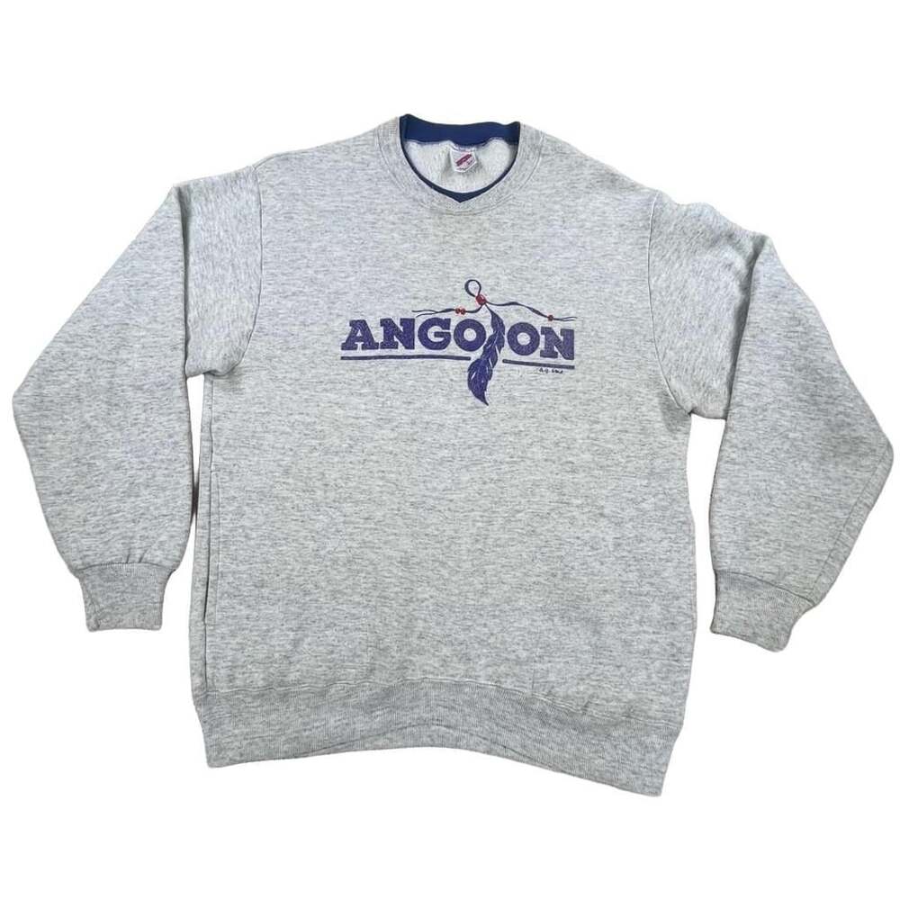 Vintage 90s Jerzees Angoon Alaska Pockets Sweatshirt L